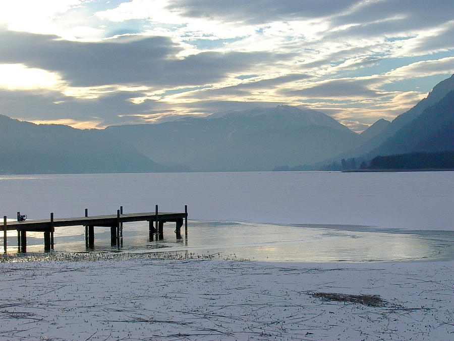 Iced Lake Photograph by Larry Johnson - Fine Art America