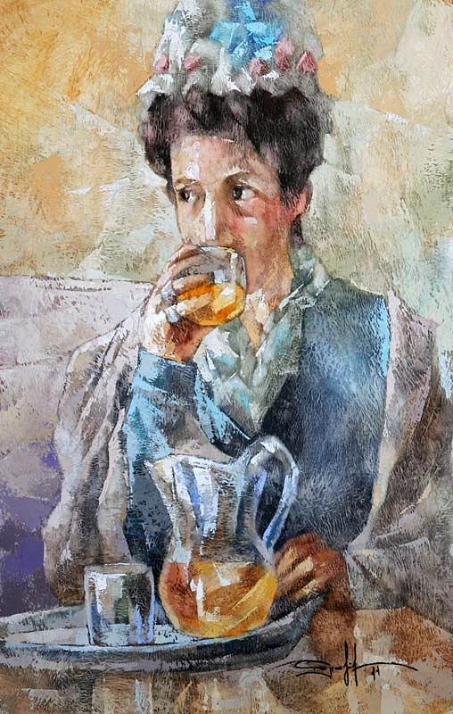 Portrait Painting - Iced Tea by Michael Solovyev