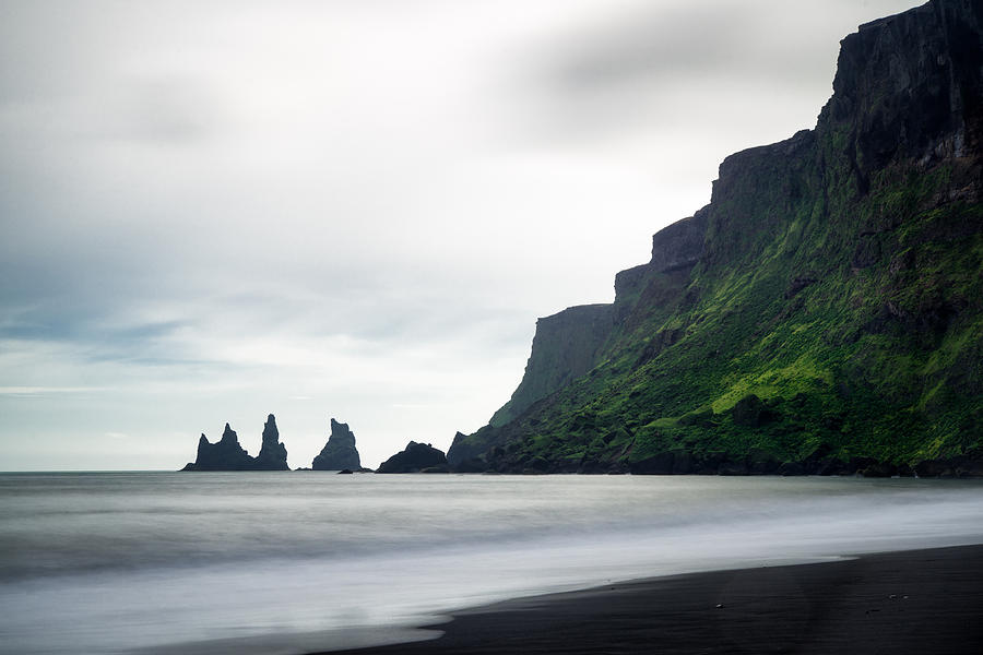 Iceland beach ocean and cliffs Vik Reynisdrangar Photograph by Matthias Hauser