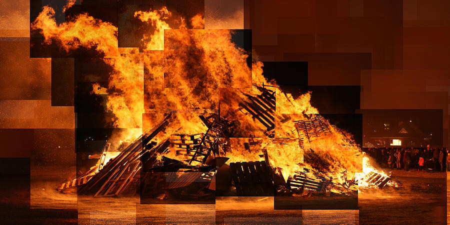 Reykjavik Photograph - Iceland Bonfire by Stephen Farley Reykjavik Photograph - Iceland Bonfire by Stephen Farley