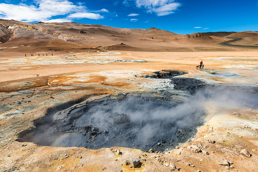 Iceland geothermal area Hverir with mudpot Photograph by Matthias Hauser