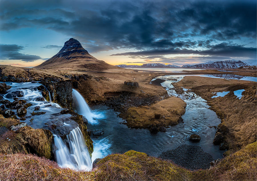 Iceland Landscape Sunrise At Mt Kirkjufell Photograph By Kan