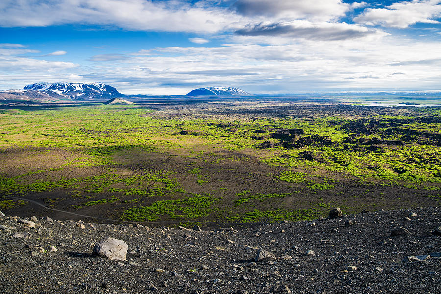 Iceland landscape - view from Hverfjall crater Photograph by Matthias Hauser