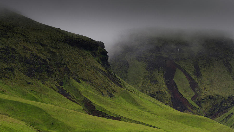 Iceland Misty Mountainside Landscape Photograph By Jaynes Gallery - Pixels