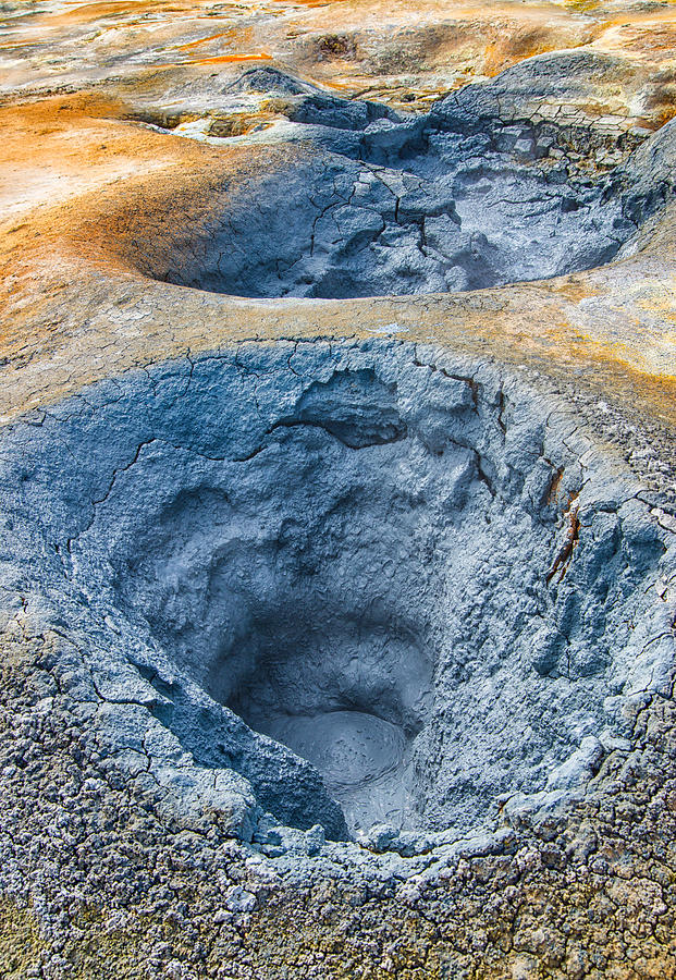 Iceland natural abstract mudpot and sulphur Photograph by Matthias Hauser