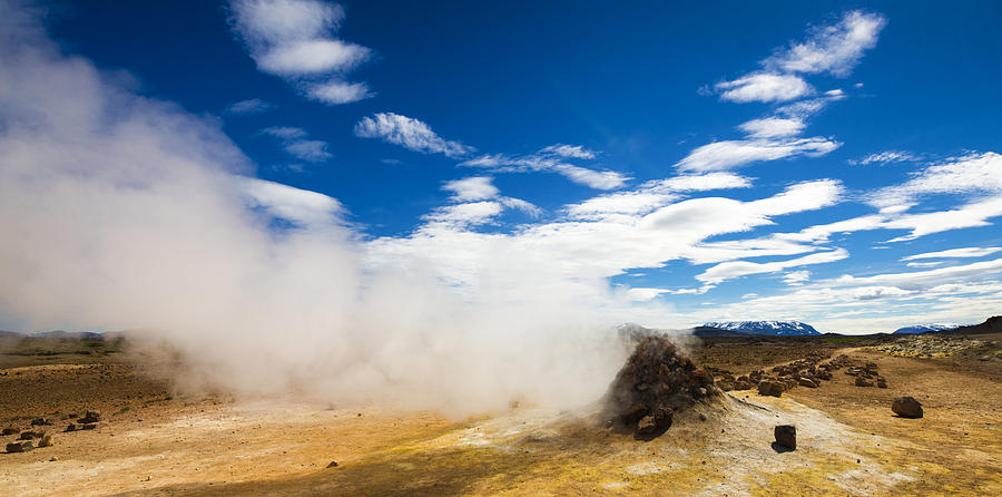 Iceland panorama geothermal area Hverir Photograph by Matthias Hauser