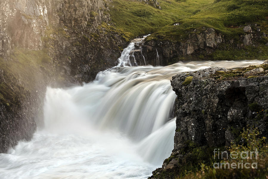 iceland Seydisfjordur waterfall Photograph by Gunnar Orn Arnason
