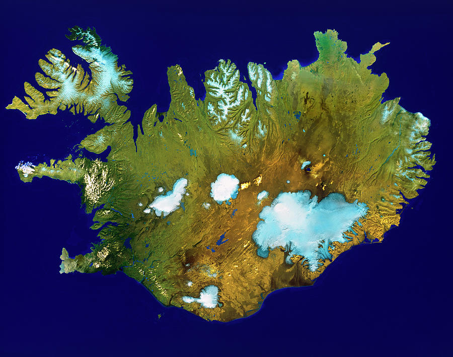 Iceland Photograph by Worldsat International/science Photo Library