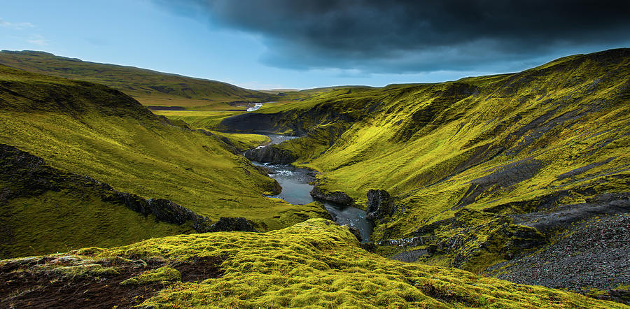 Icelandic Landscape Dressed In Green Photograph by Tore Thiis Fjeld