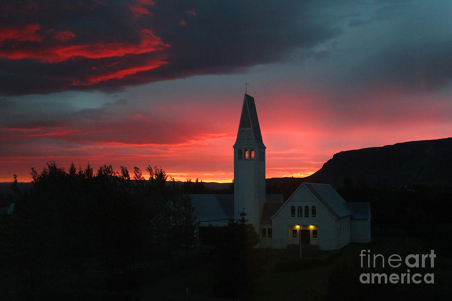 Icelandic Sunset Photograph by Maxine Kamin