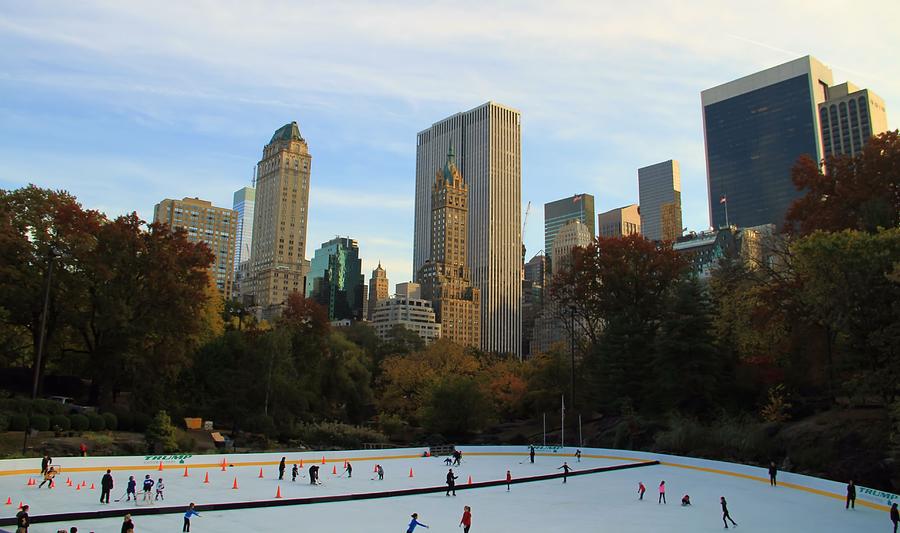 Iceskating In New York City Photograph by Dan Sproul