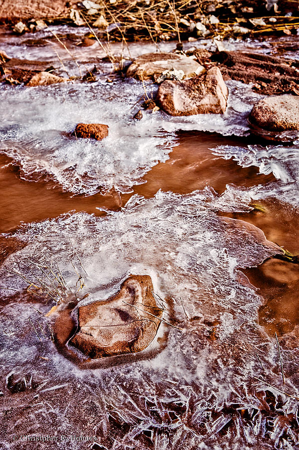 Zion National Park Photograph - Icey Stream by Christopher Holmes