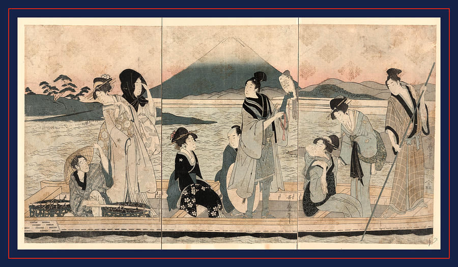 Ichi Fuji Ni Taka San Nasubi, First Dream Fuji Utamaro Drawing by ...