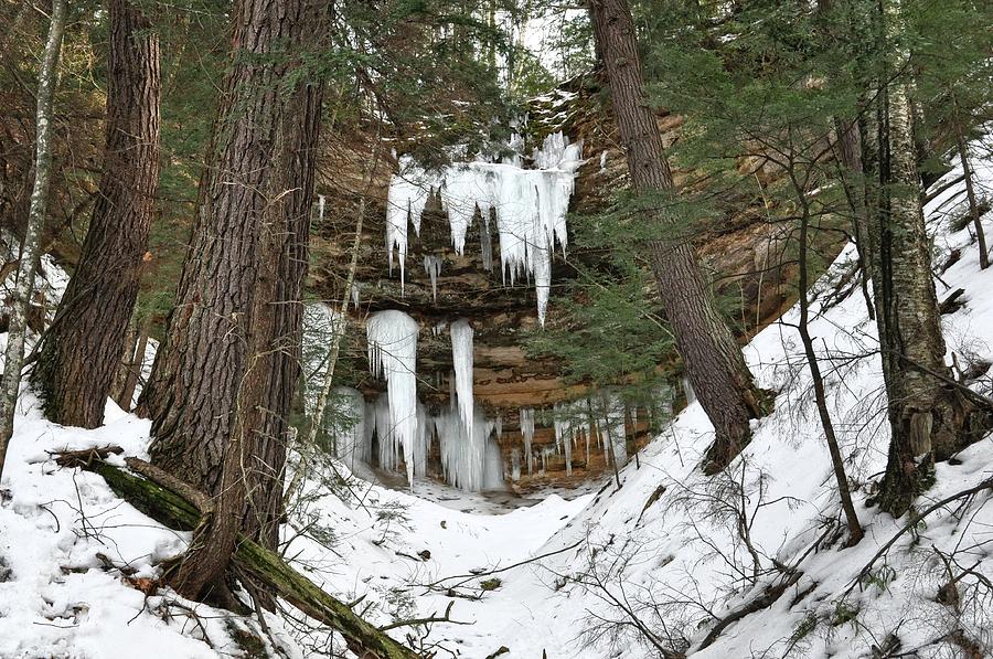 Icicle Formations in the Upper Peninsula Photograph by Kathryn Lund Johnson