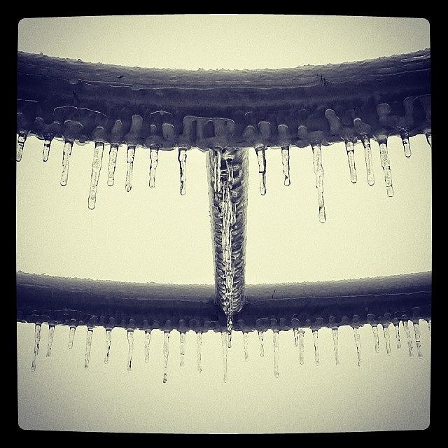 Winter Photograph - #icicles On Playground Equipment by Tom Bush