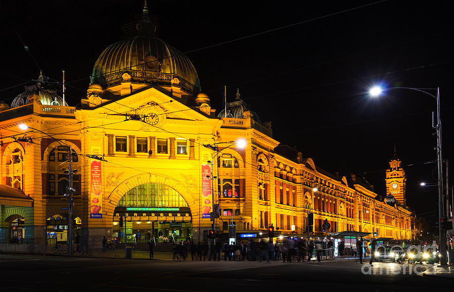 Icon Of Melbourne - Flinders Street Station At Night Photograph by ...