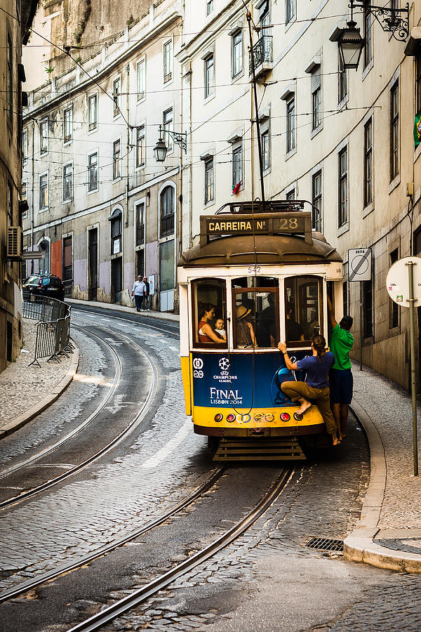 Vintage Photograph - Iconic Lisbon Streetcar No. 28 I by Marco Oliveira