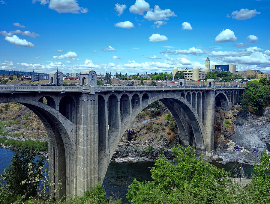 Iconic Monroe St Bridge Of Spokane Photograph by Daniel Hagerman