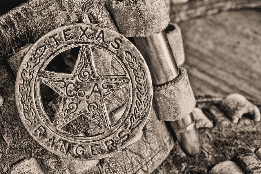 Texas Rangers Photograph - Iconic Texas BW by JC Findley