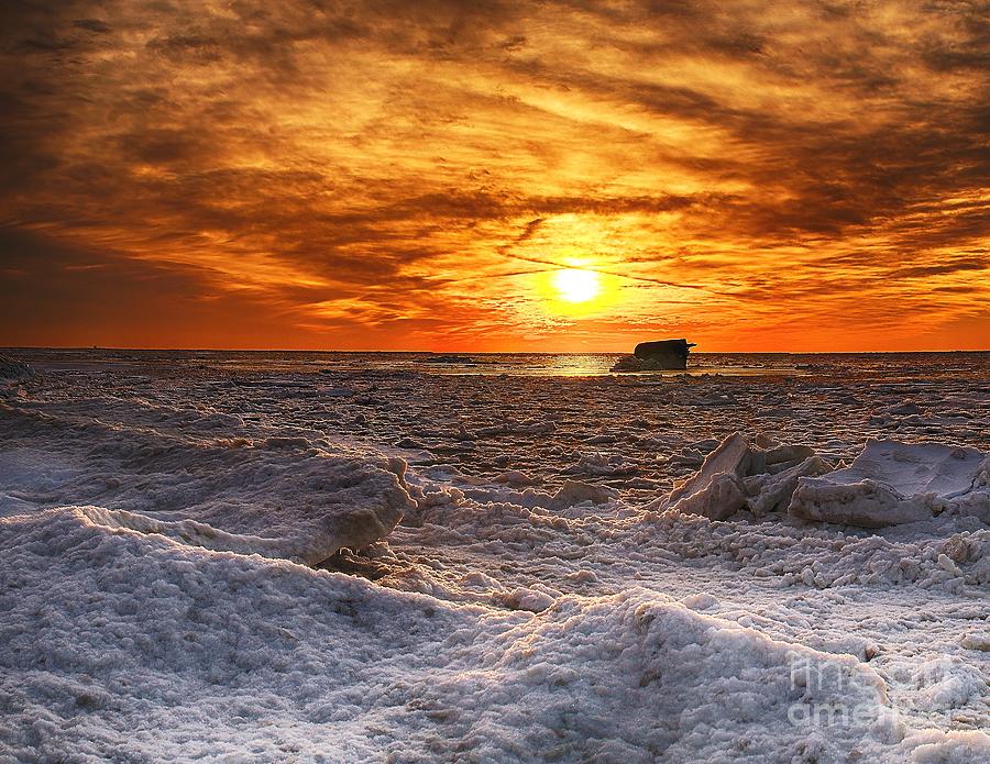 Icy Bay Sunset Photograph by Nick Zelinsky Jr