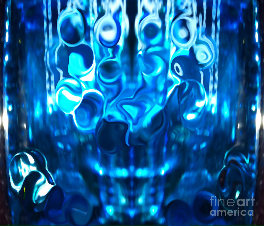 Standard Digital Art - Icy Blue Cool by Gayle Price Thomas