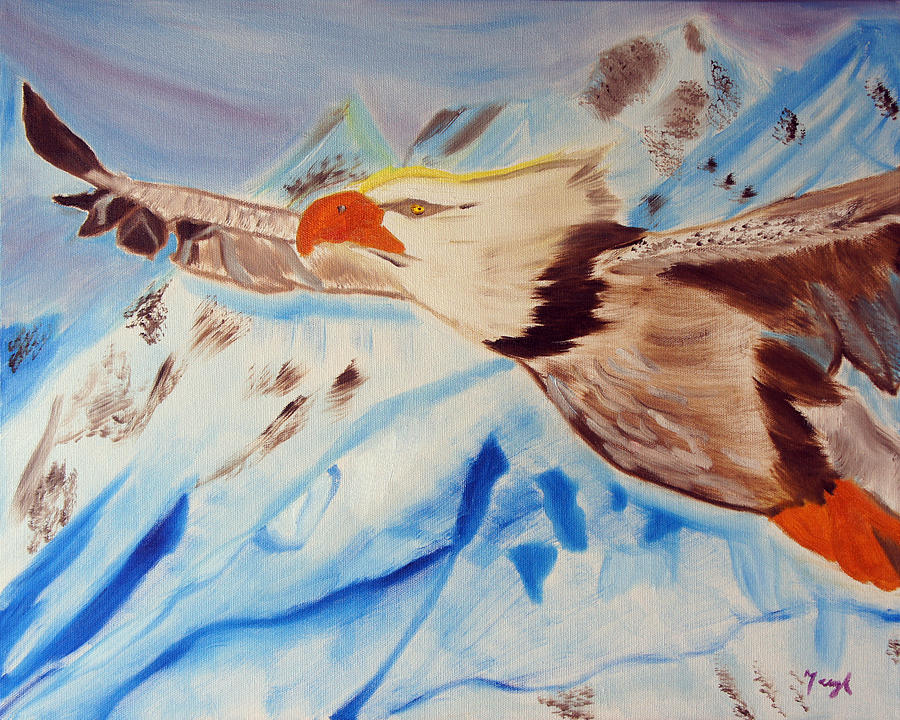 Above the Glaciers Painting by Meryl Goudey