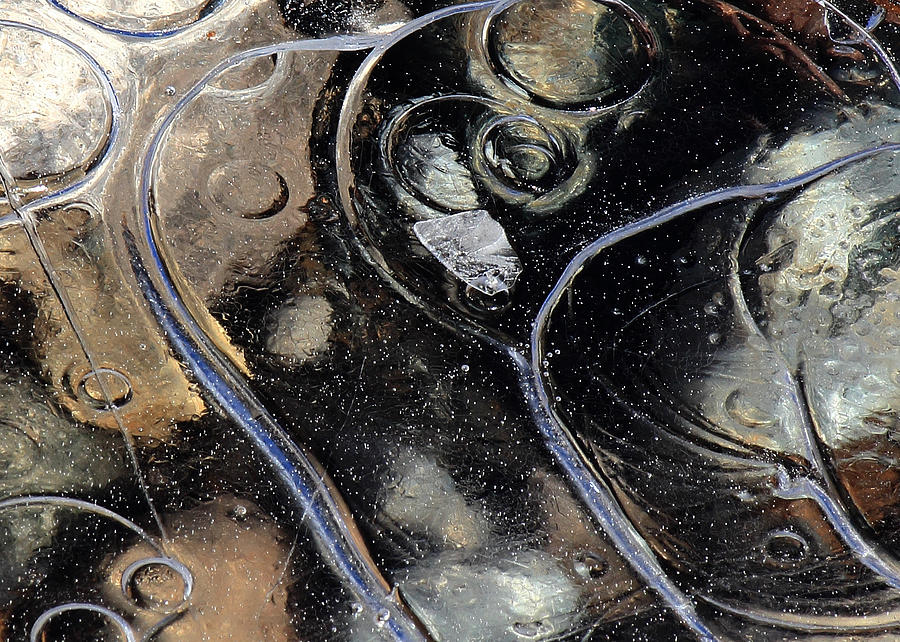 Pattern Photograph - Icy Bubbles by Randy Hall