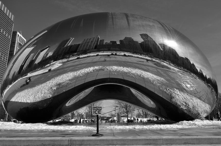 Chicago Photograph - Icy Cloud Gate by Thomas Shockey