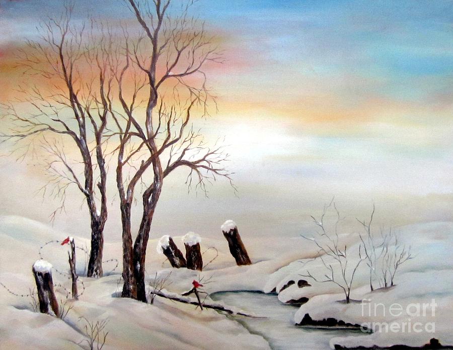 Icy Dawn Painting by AMD Dickinson