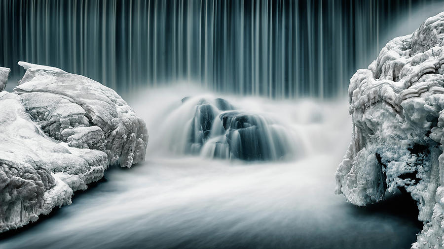 Landscape Photograph - Icy Falls by Keijo Savolainen