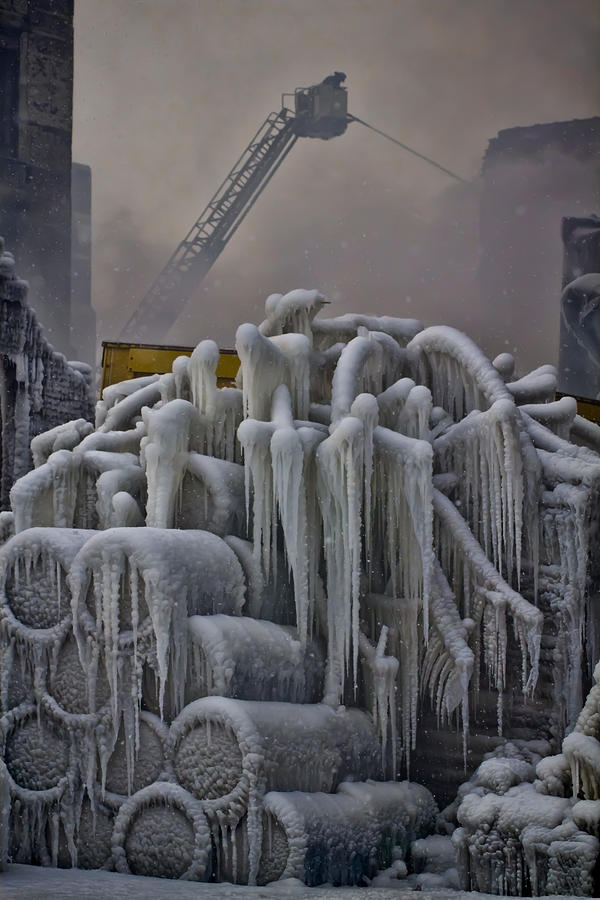 Icy Fire Art Photograph by Sven Brogren