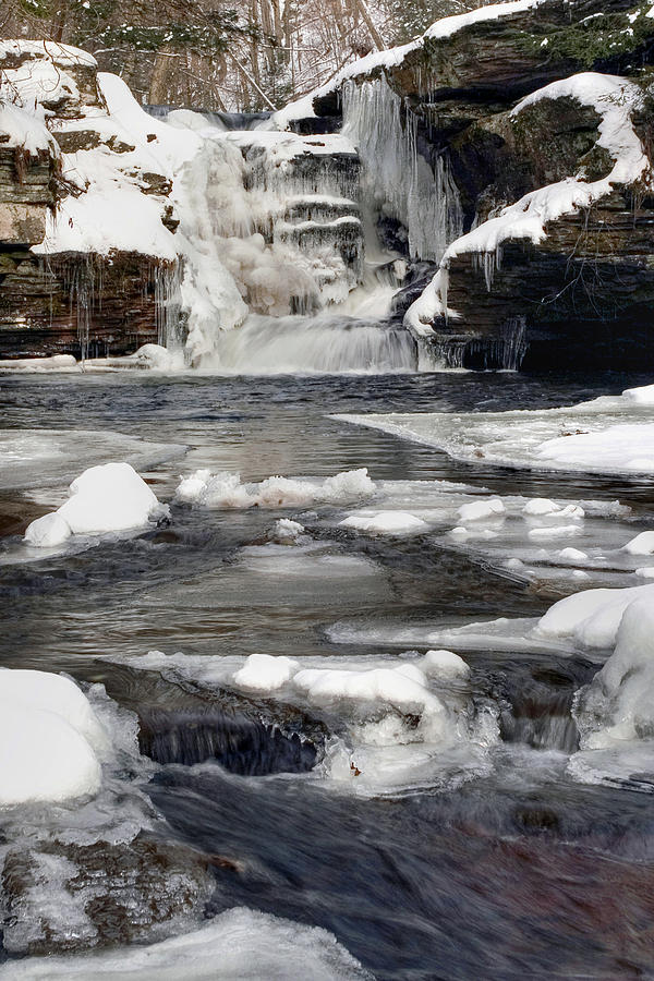 Icy Flow Below Murray Reynolds Waterfall Photograph by Gene Walls