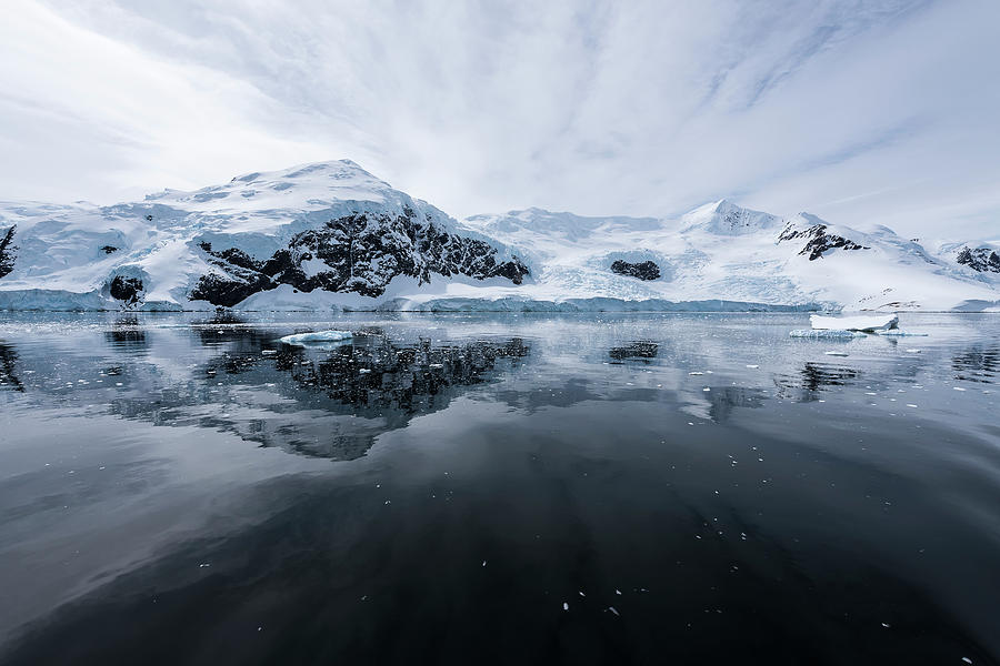 Icy Reflections  Antarctica Photograph by Deb Garside