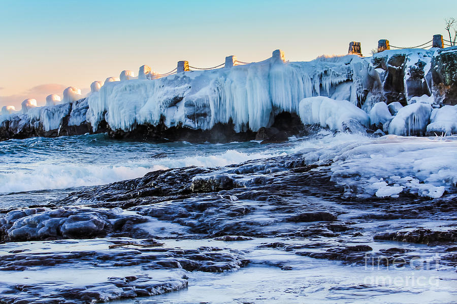 Icy Shores Photograph by CJ Benson