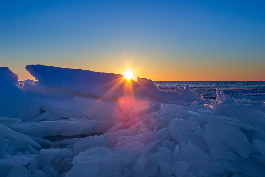 Sunset Photograph - Icy Sunset in Halmstad by Kenneth Forland