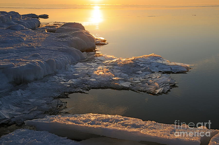 Icy Superior Sunrise Photograph by Sandra Updyke