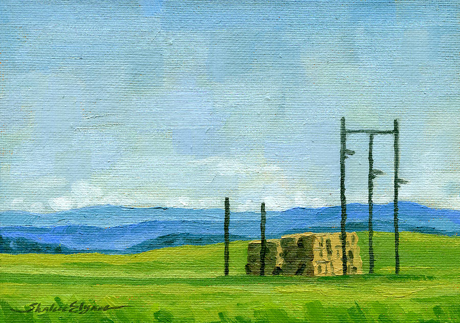Idaho Haystacks Painting by Shalece Elynne
