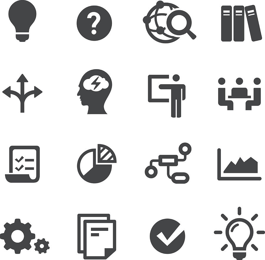 Idea Workflow Icons - Acme Series Drawing by -victor-