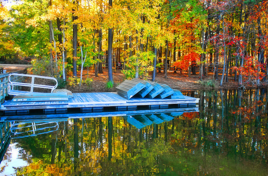 Idle Boats in Autumn  Photograph by Ola Allen