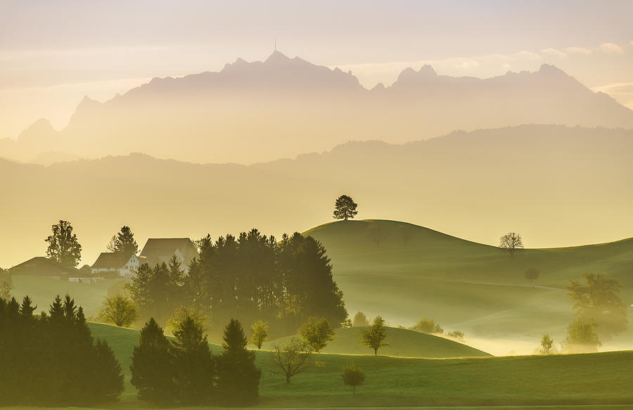 Idyllic landscape, Switzerland, Europe, Säntis Photograph by Achim Thomae