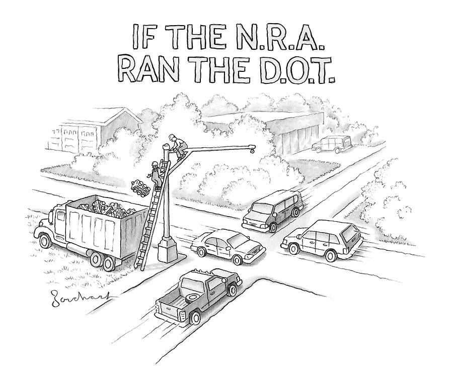 If The Nra Ran The D.o.t Drawing by David Borchart