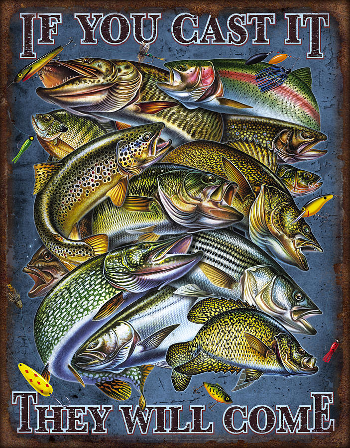 Fish Painting - If You Cast It by JQ Licensing