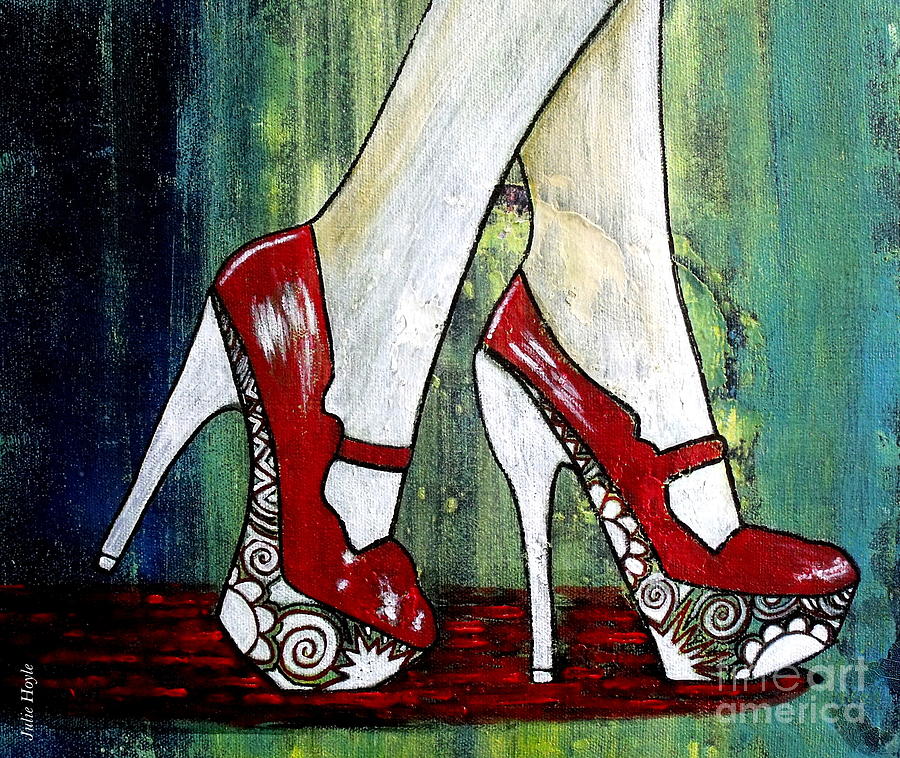 Pattern Painting - If You Walked In My Shoes by Julie  Hoyle