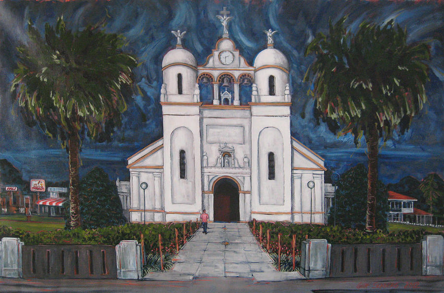 San Jose Painting - Iglesia Curridabat  Costa Rica by Jeff Seaberg
