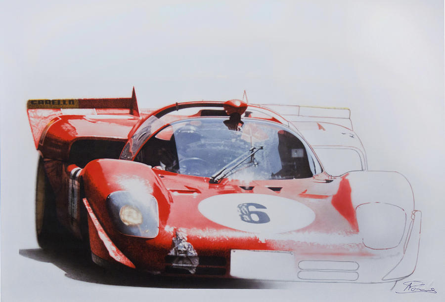 Ignazio Giunti Ferrari 512 S Targa Florio 1970 Painting By Alberto Ponno