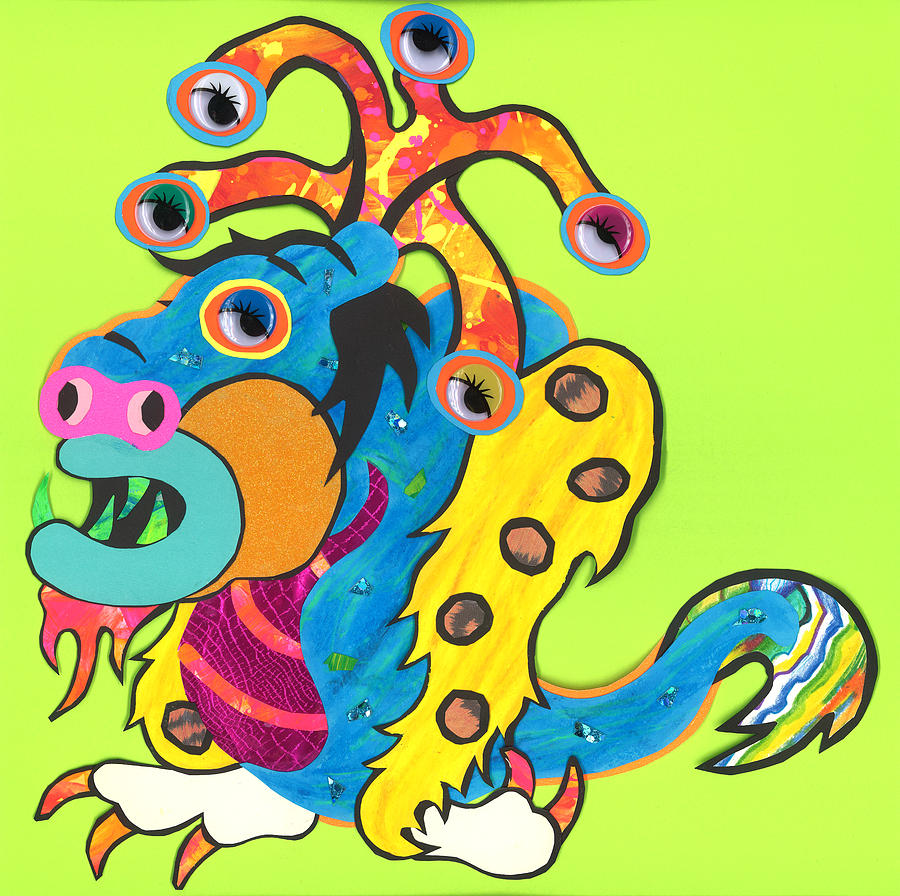 Igor - Six Eyed Monster Mixed Media by Michael Andrew Frain