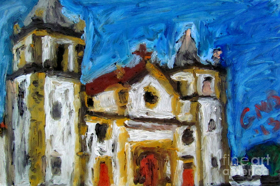 Landscape Painting - Igreja da Se de Olinda by Greg Mason Burns