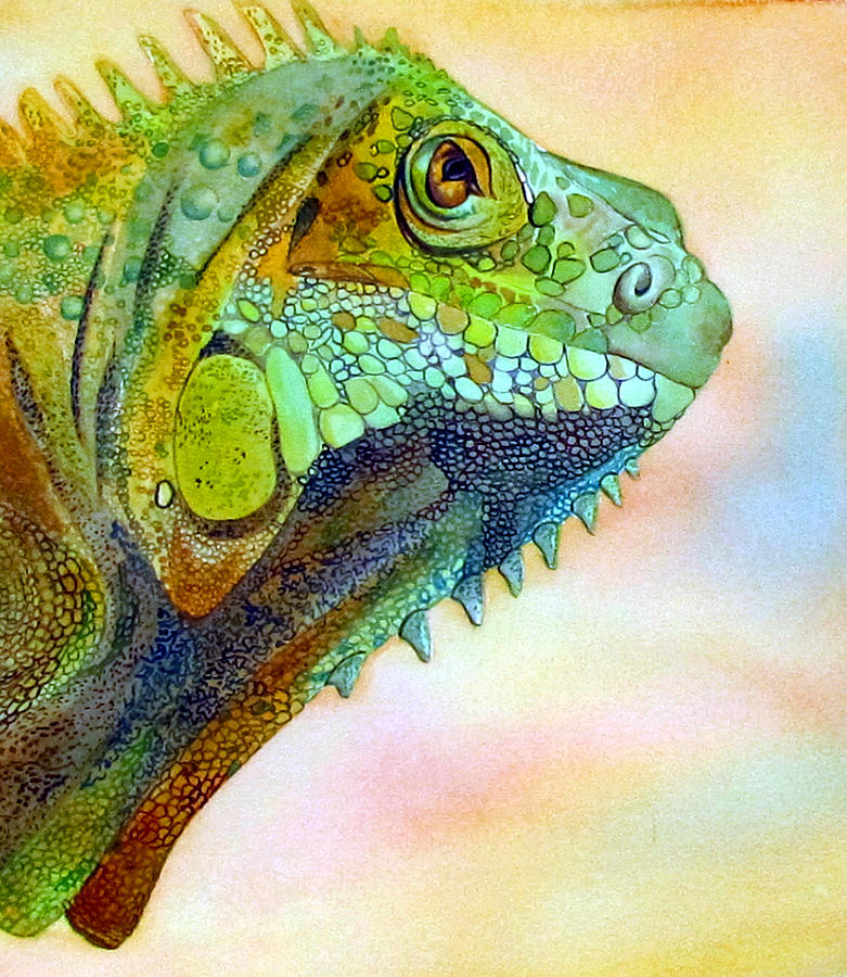 Iguana Painting by Susan Duxter