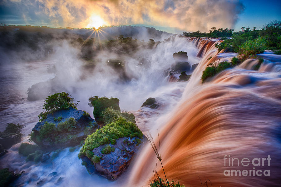 Iguazu Sunrise Photograph by Inge Johnsson
