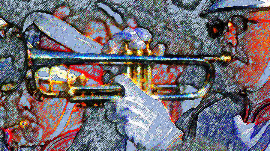 The Trumpet Player Painting by David Lee Thompson Fine Art America